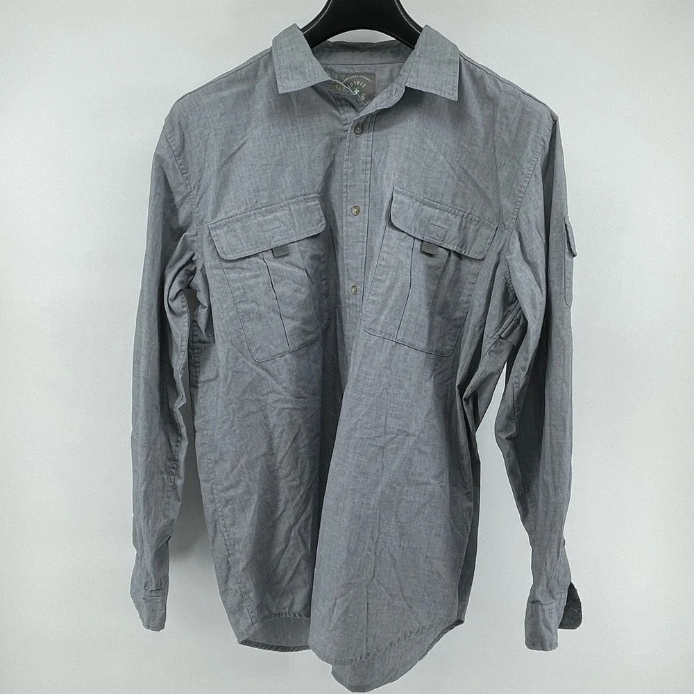 Insect Shield Repellent Apparel‎ Shirt Men XL Gray Vented Outdoor Fishing